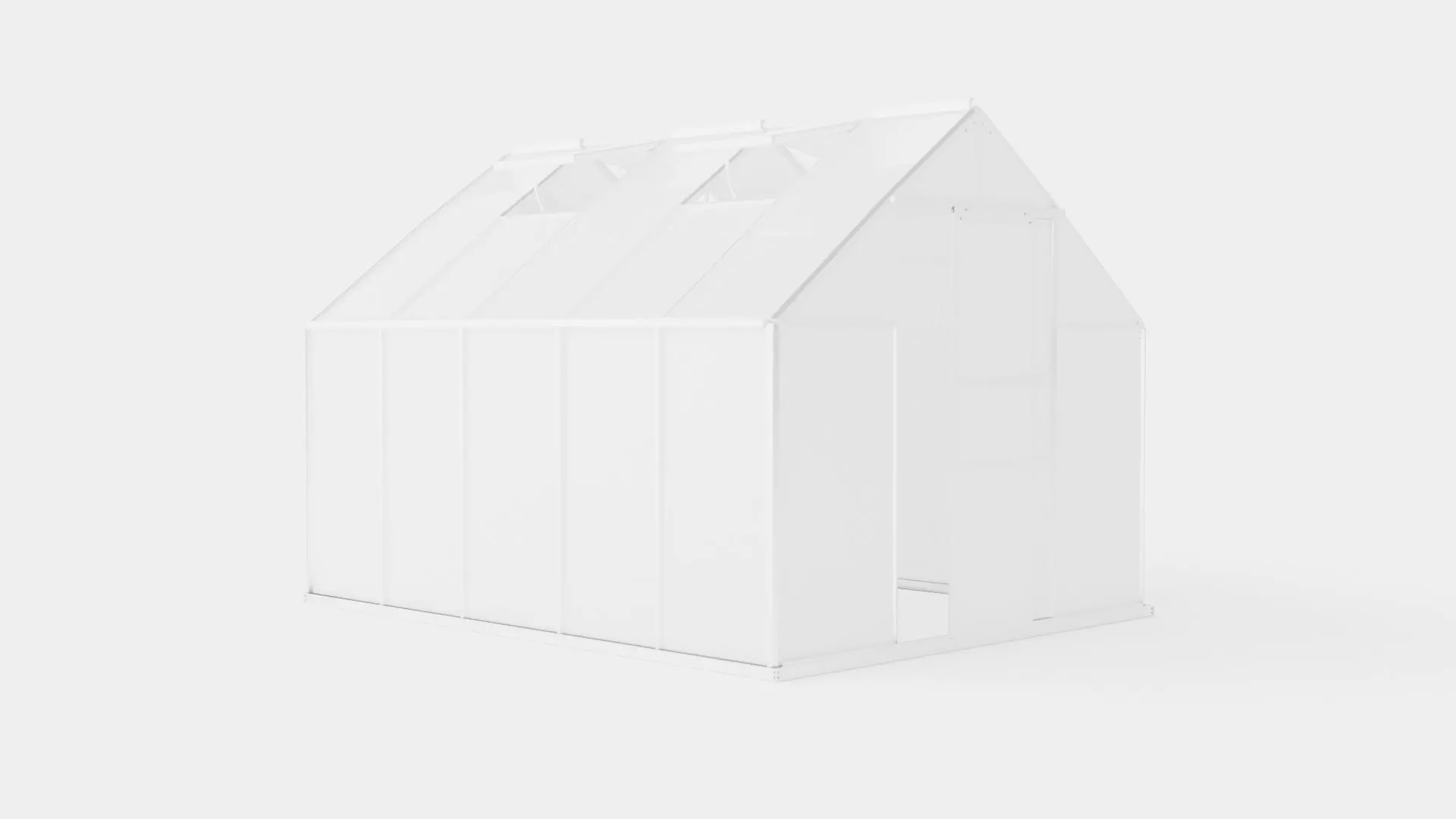 Greenhouse Merkur 8300 Poly ALU Low-poly 3D model_0
