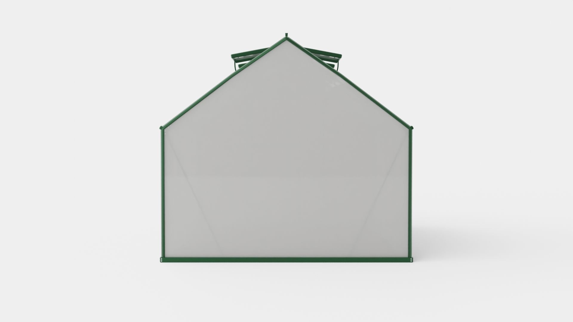 Greenhouse Merkur 8300 Glass Green Low-poly 3D model_4