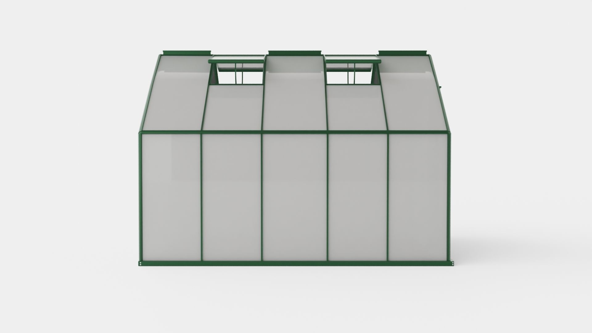 Greenhouse Merkur 8300 Glass Green Low-poly 3D model_2