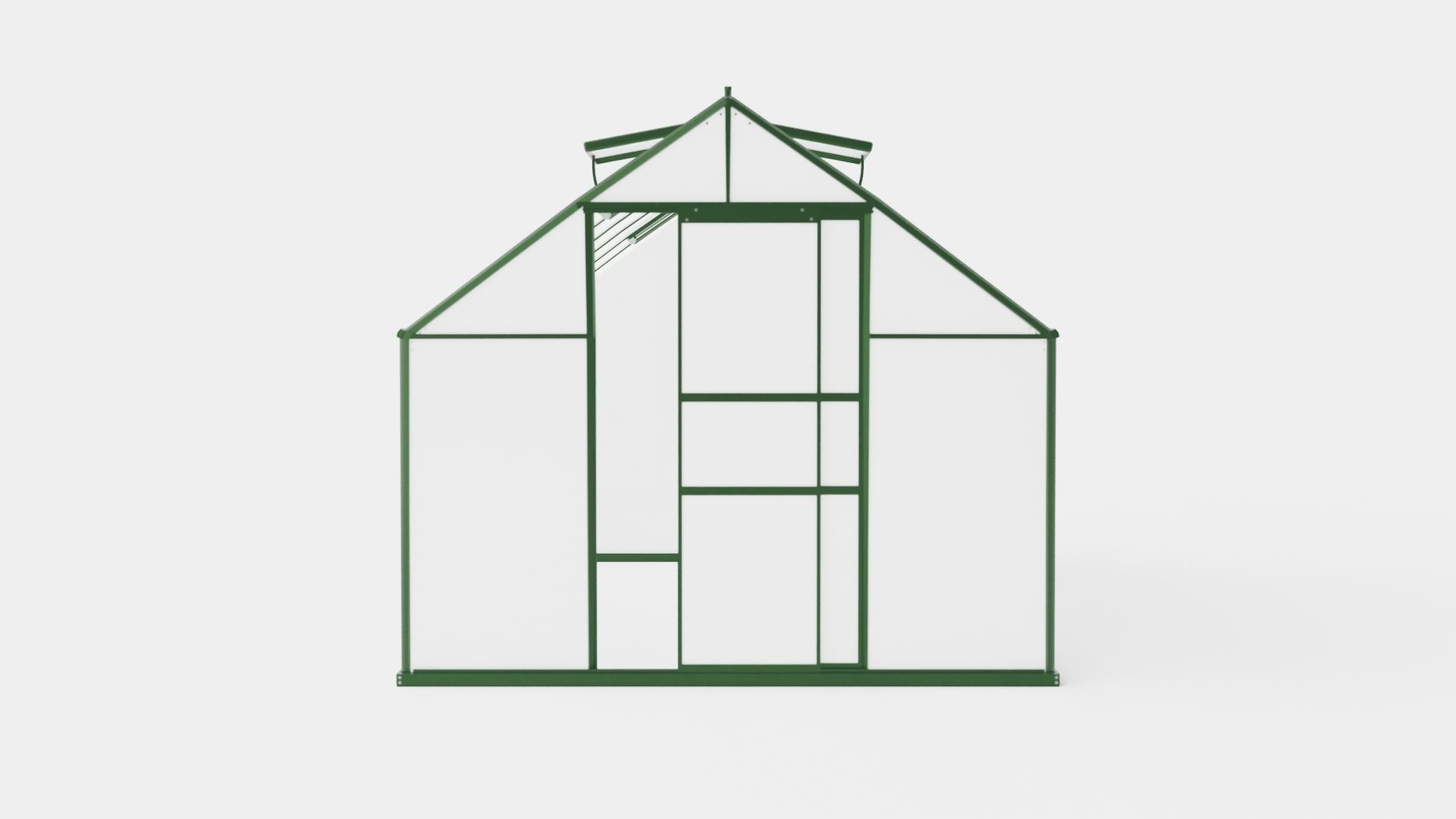 Greenhouse Merkur 6700 Poly Green Low-poly 3D model_1