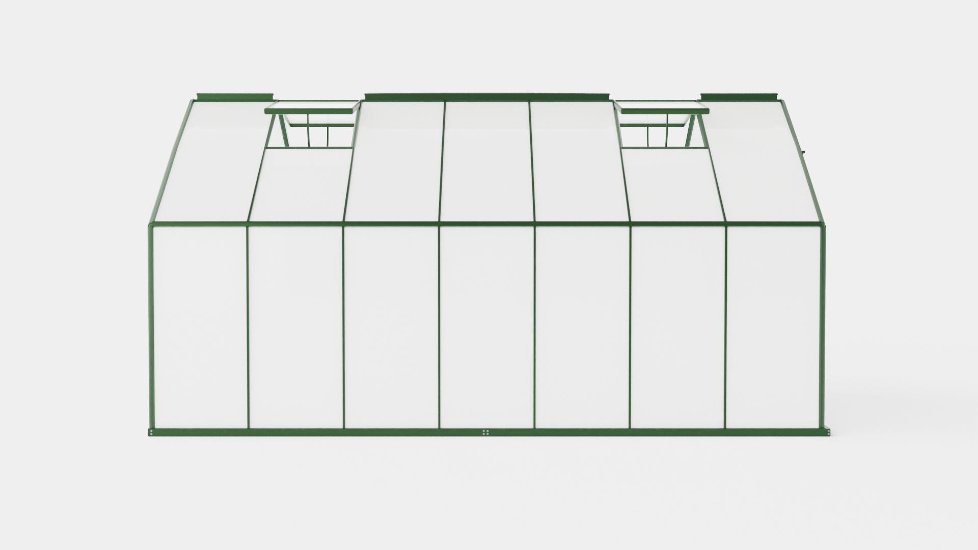 Greenhouse Merkur 6700 Poly Green Low-poly 3D model_2