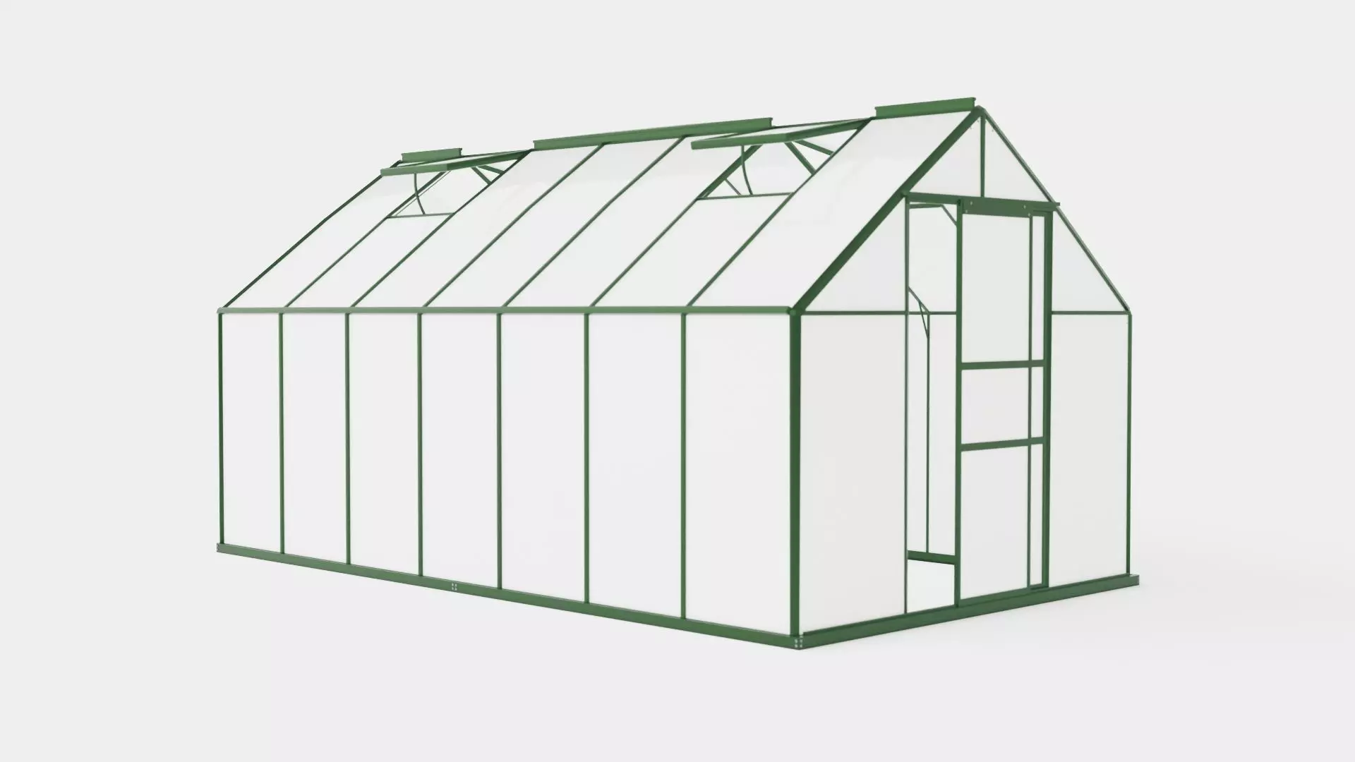 Greenhouse Merkur 6700 Poly Green Low-poly 3D model_0