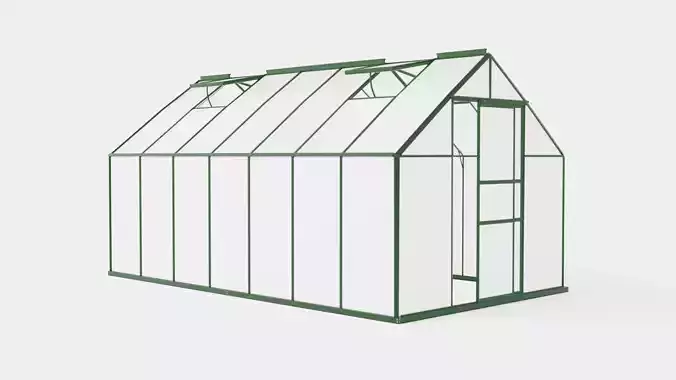 Greenhouse Merkur 6700 Poly Green Low-poly 3D model