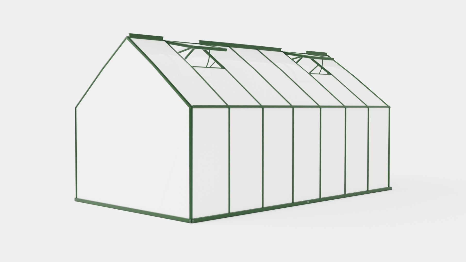 Greenhouse Merkur 6700 Poly Green Low-poly 3D model_3