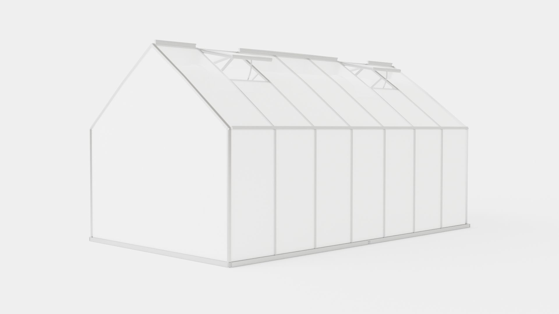 Greenhouse Merkur 6700 Poly ALU Low-poly 3D model_3