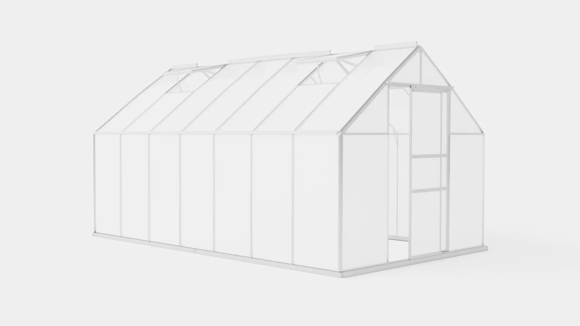 Greenhouse Merkur 6700 Poly ALU Low-poly 3D model_0