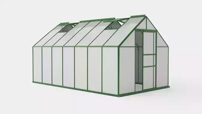 Greenhouse Merkur 6700 Glass Green Low-poly 3D model