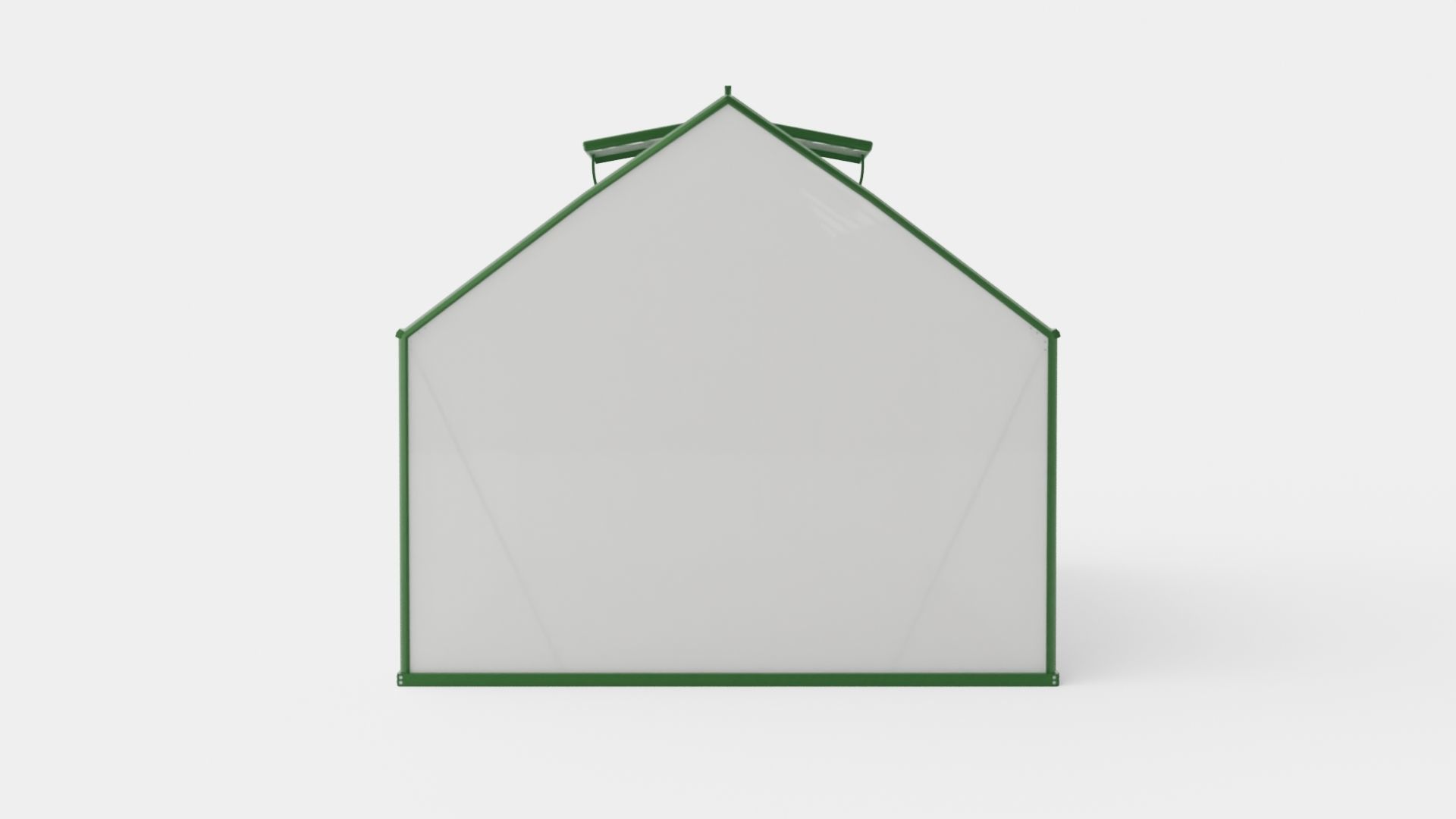 Greenhouse Merkur 6700 Glass Green Low-poly 3D model_4