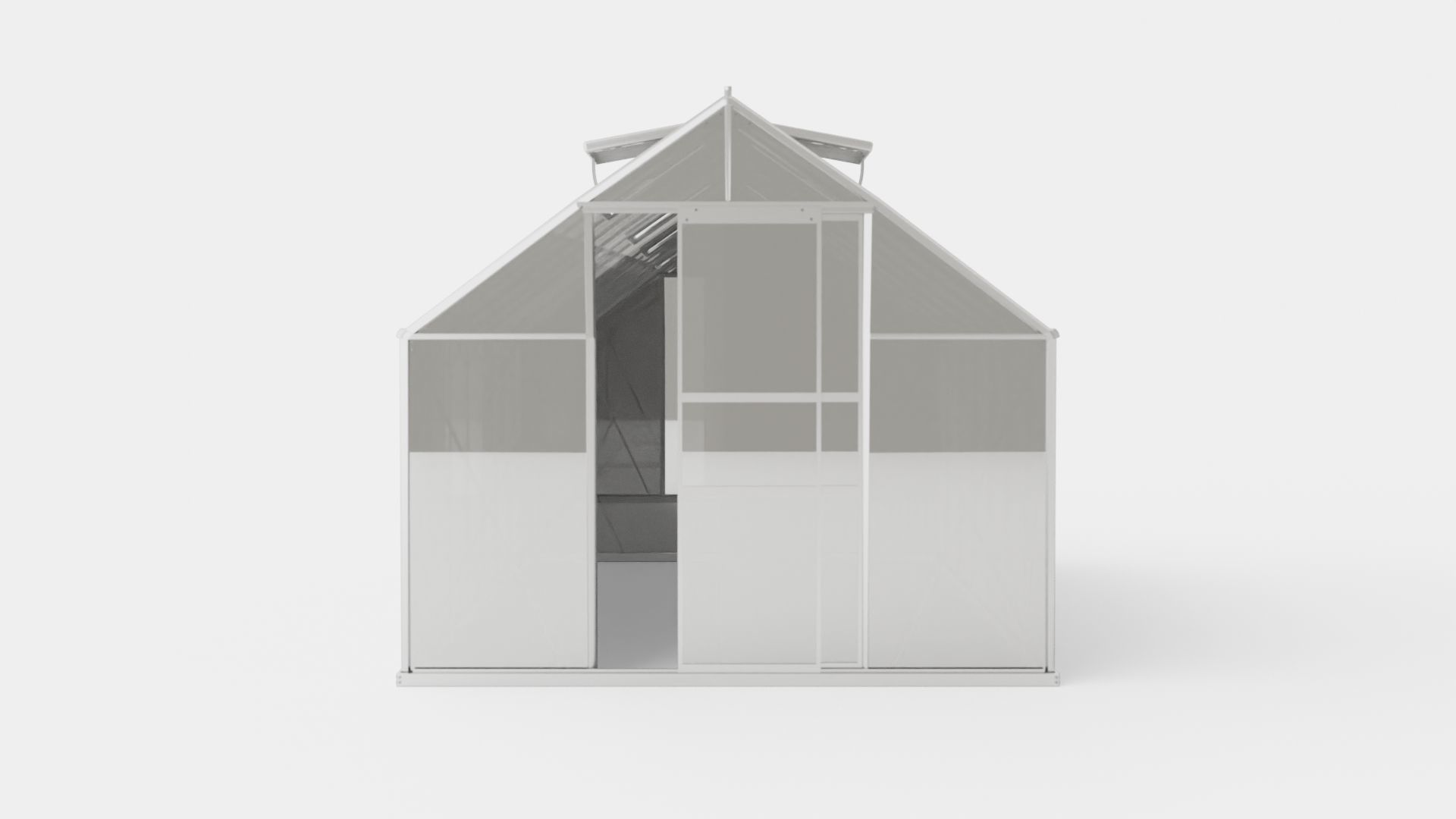 Greenhouse Merkur 6700 Glass ALU Low-poly 3D model_1