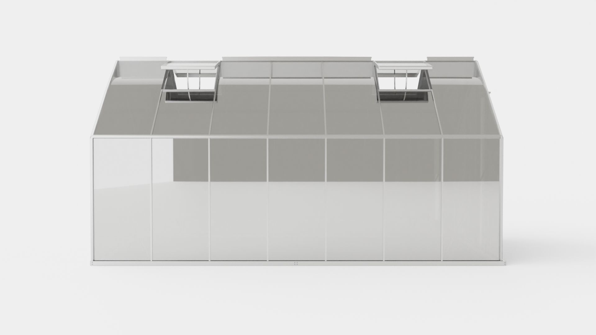 Greenhouse Merkur 6700 Glass ALU Low-poly 3D model_2