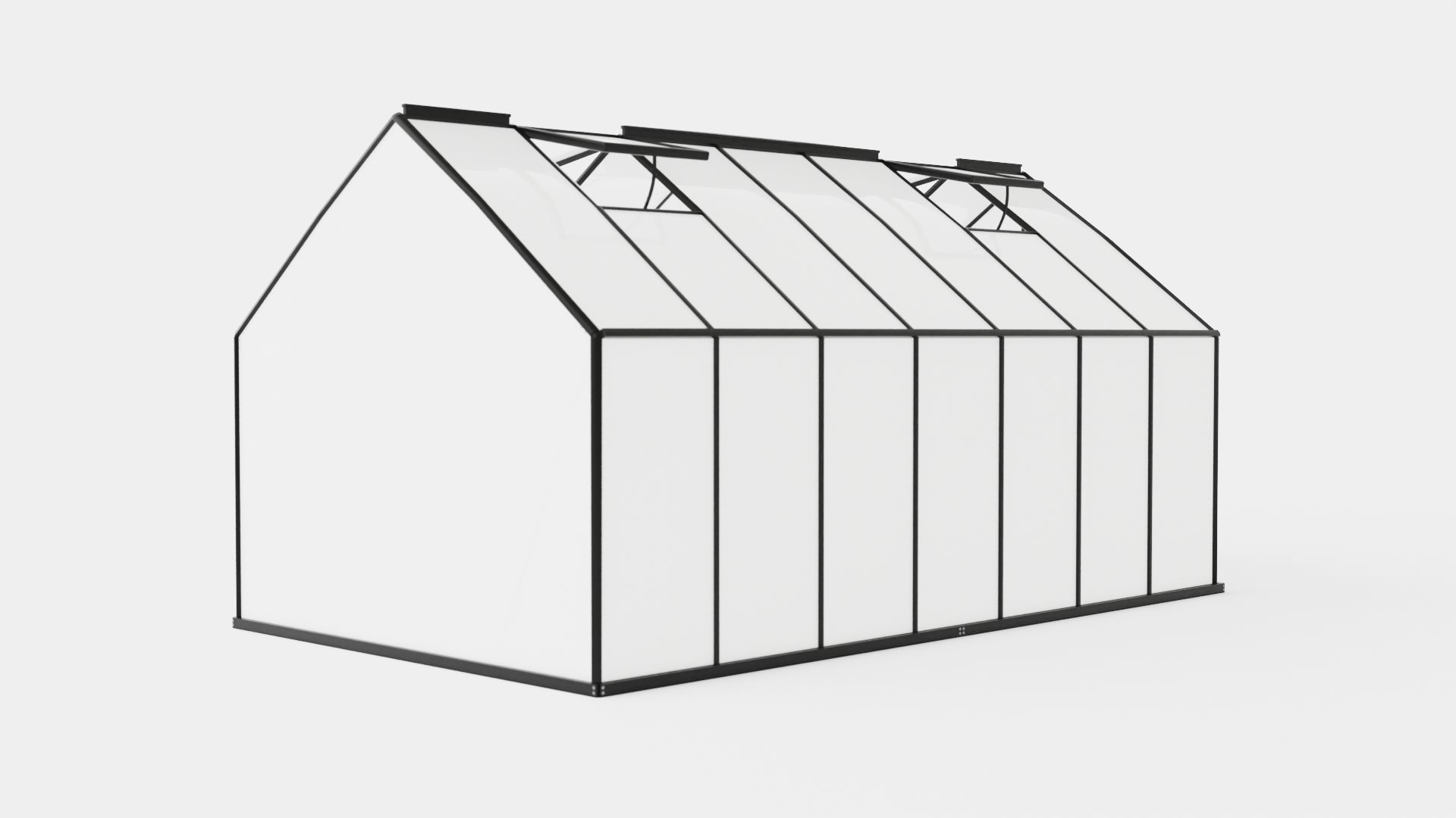 Greenhouse Merkur 11500 Poly Black Low-poly 3D model_3
