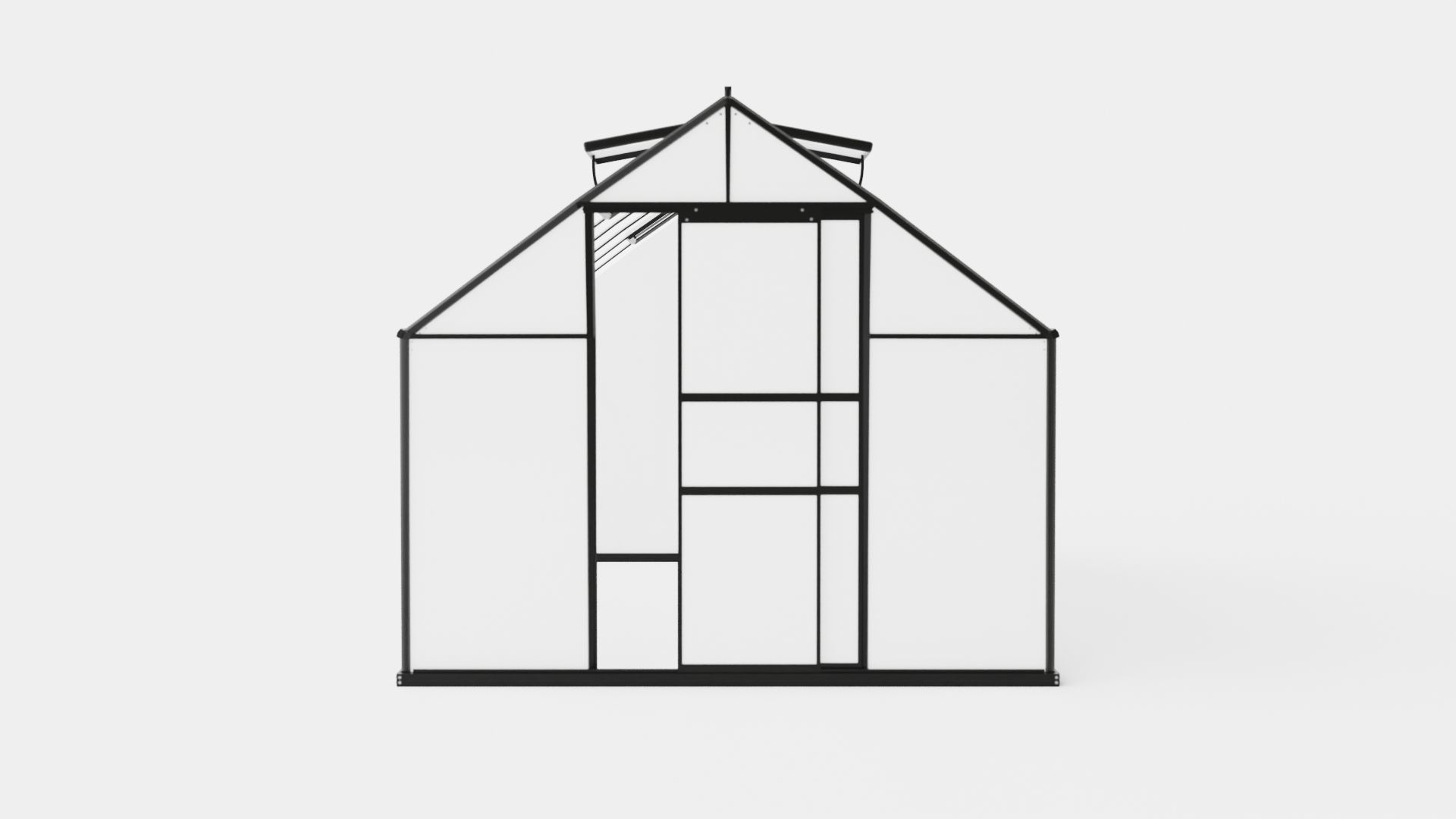 Greenhouse Merkur 11500 Poly Black Low-poly 3D model_1