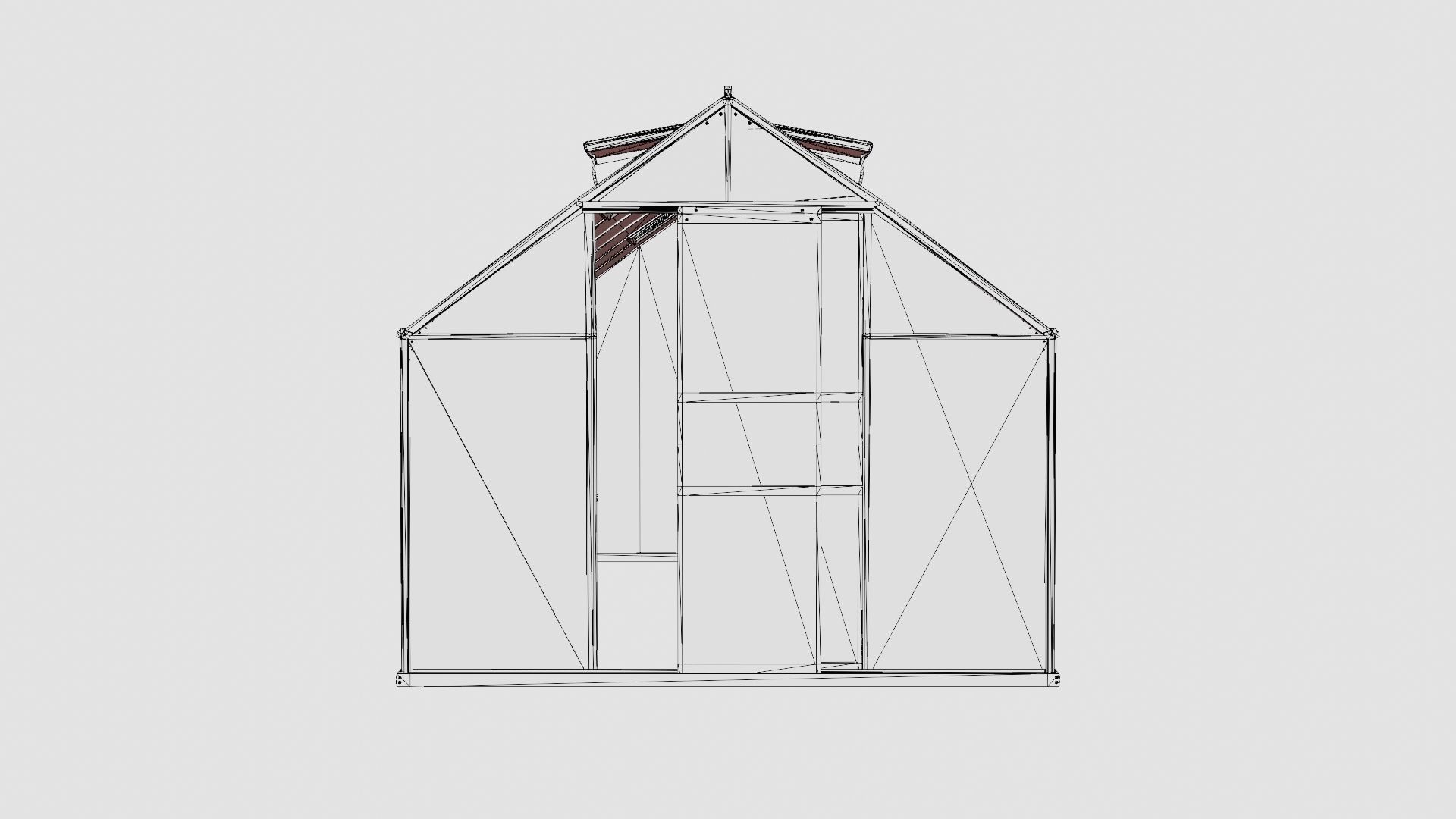 Greenhouse Merkur 11500 Poly Black Low-poly 3D model_6