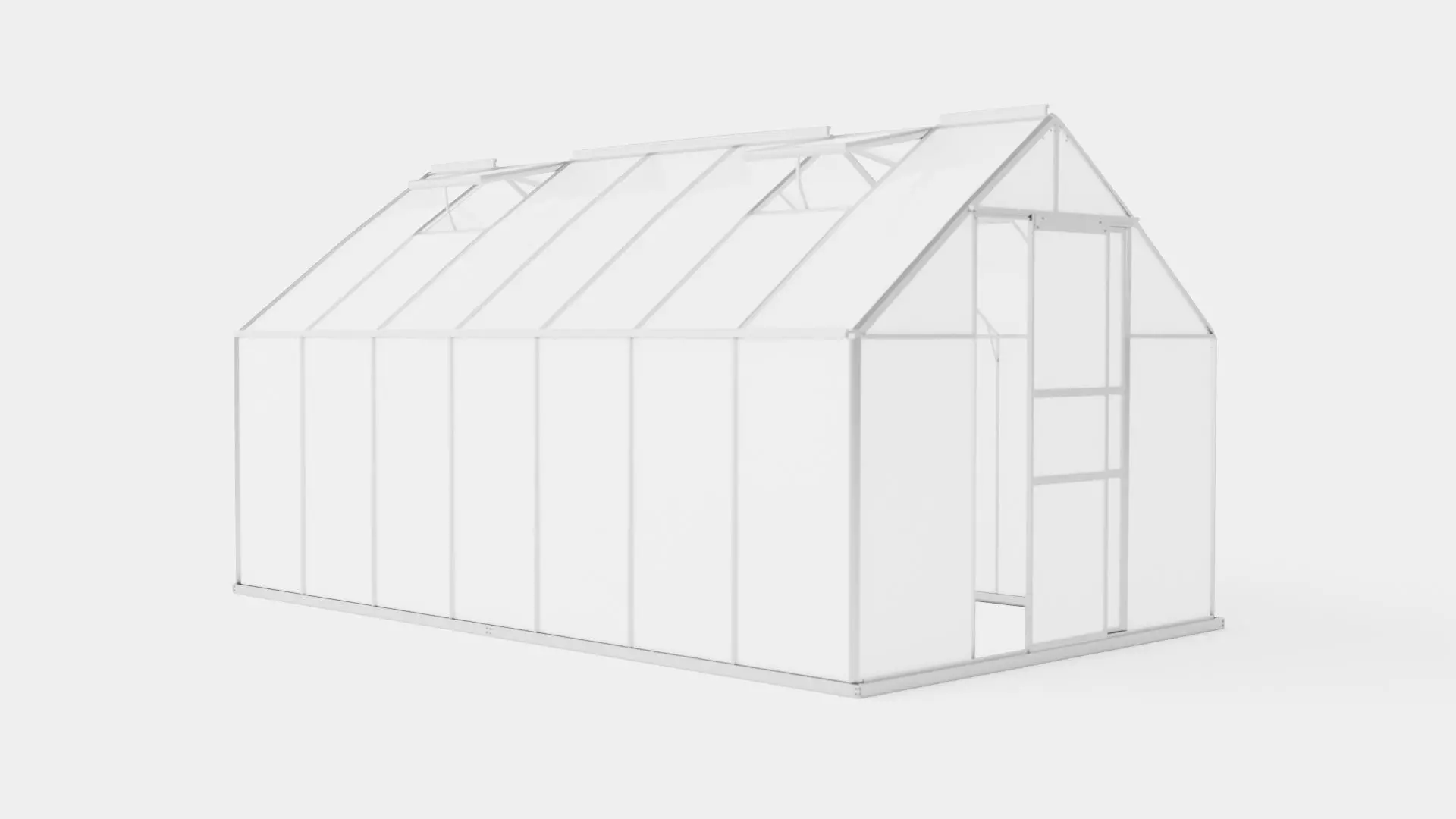 Greenhouse Merkur 11500 Poly ALU Low-poly 3D model_0