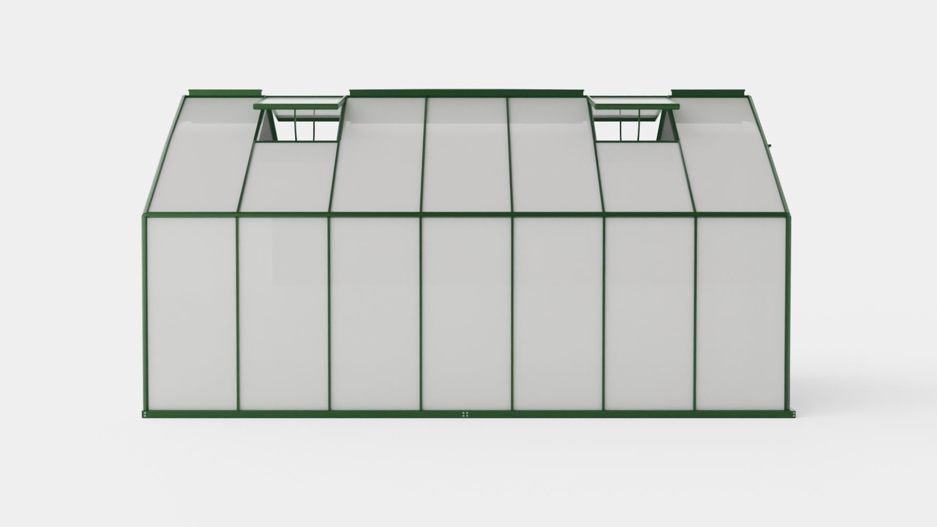 Greenhouse Merkur 11500 Glass Green Low-poly 3D model_2