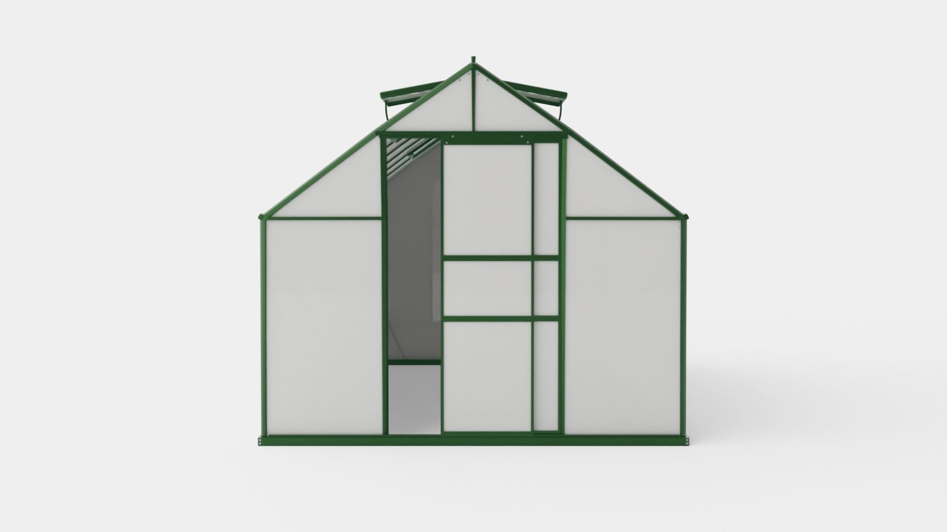 Greenhouse Merkur 11500 Glass Green Low-poly 3D model_1