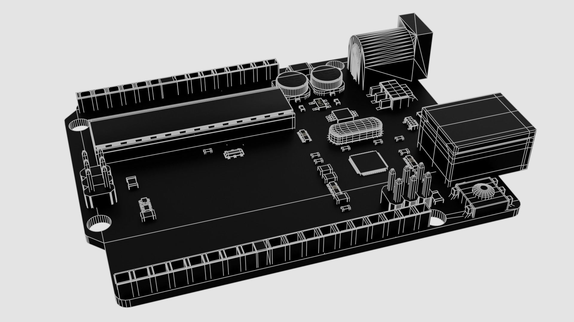 Arduino Uno R3 Low-poly 3D model_13