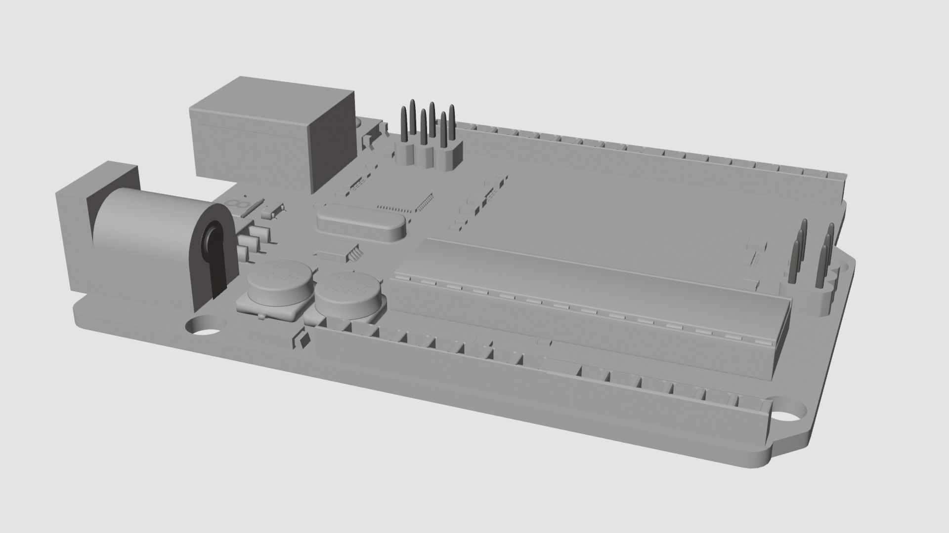 Arduino Uno R3 Low-poly 3D model_8