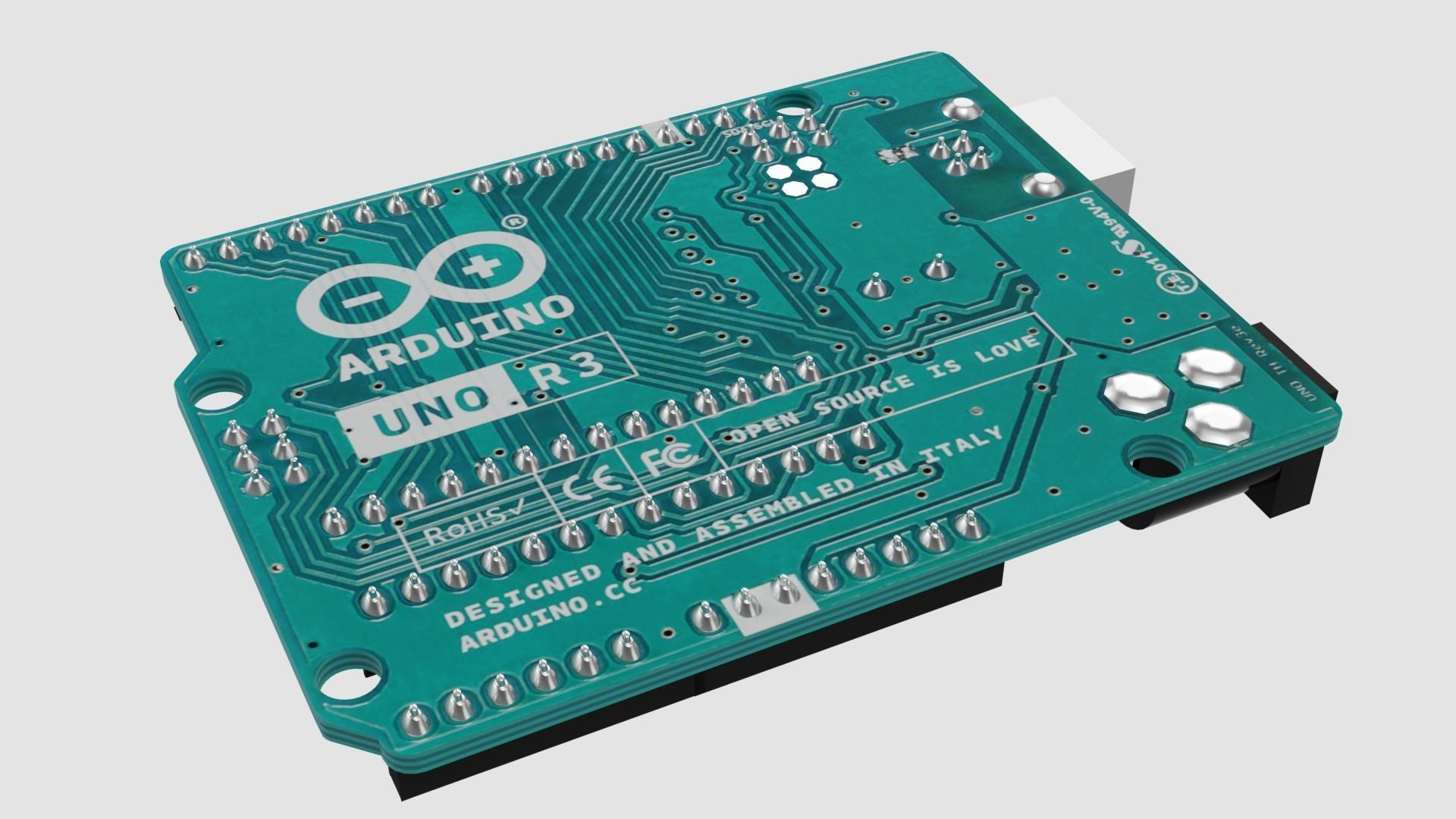 Arduino Uno R3 Low-poly 3D model_1