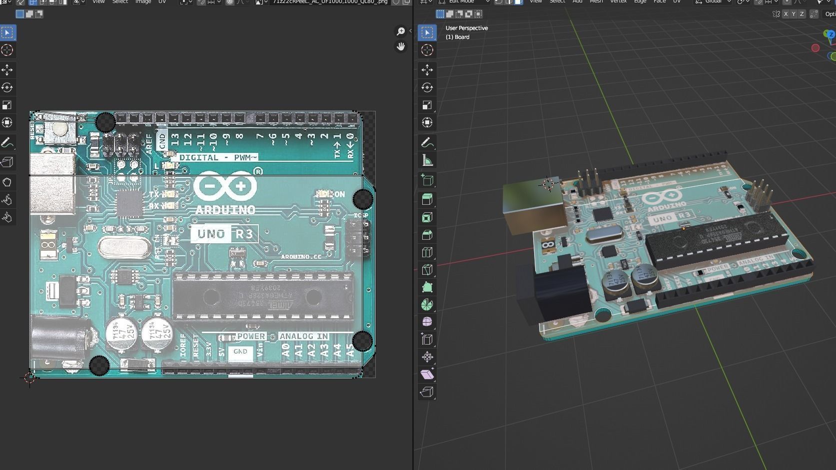Arduino Uno R3 Low-poly 3D model_15