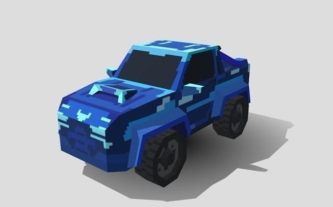 Low-Poy Truck Free low-poly 3D model