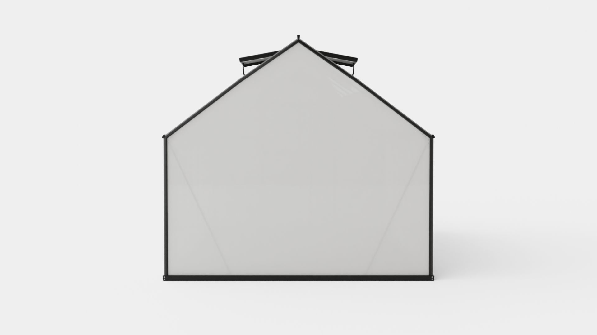 Greenhouse Merkur 11500 Glass Black Low-poly 3D model_4