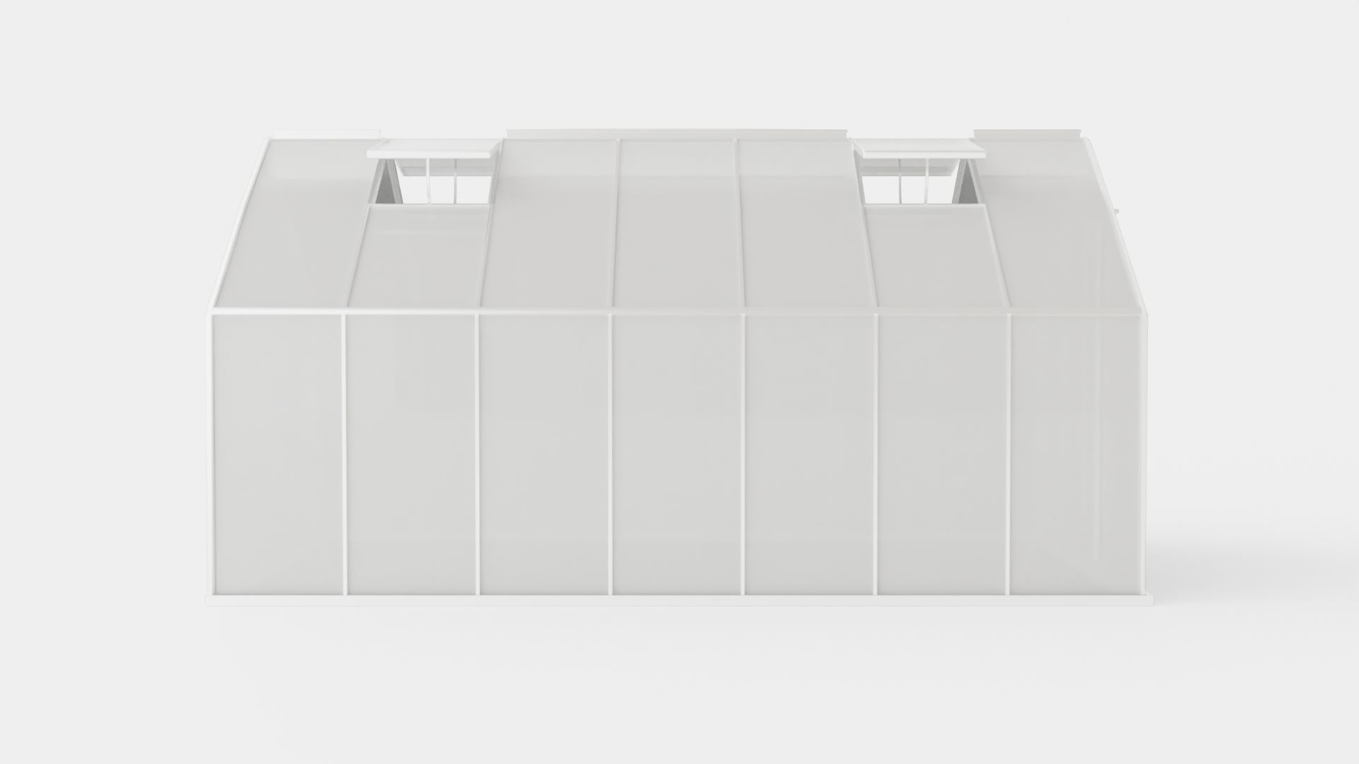 Greenhouse Merkur 11500 Glass ALU Low-poly 3D model_2