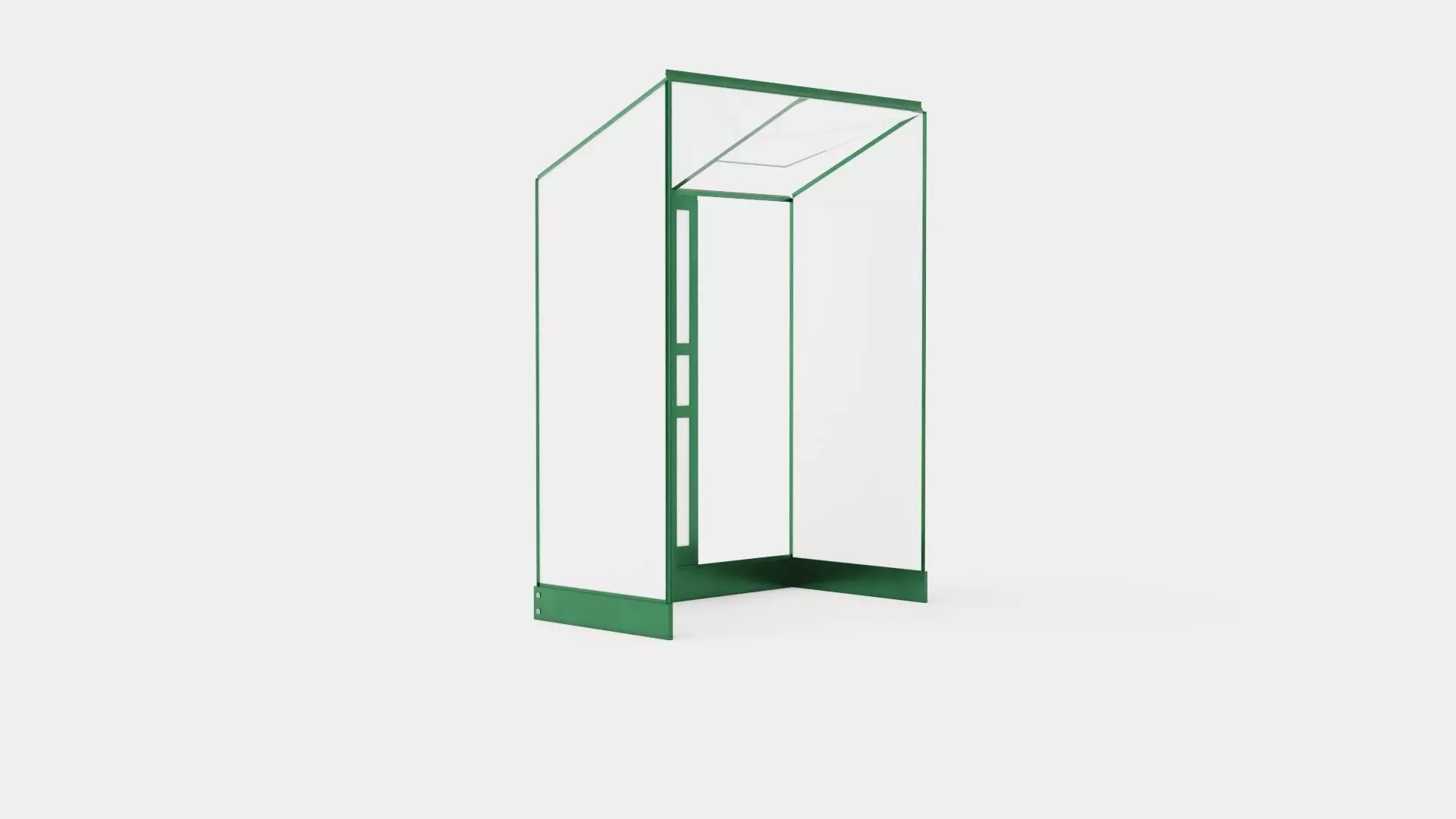 Greenhouse Ida 900 Poly Green Low-poly 3D model_0