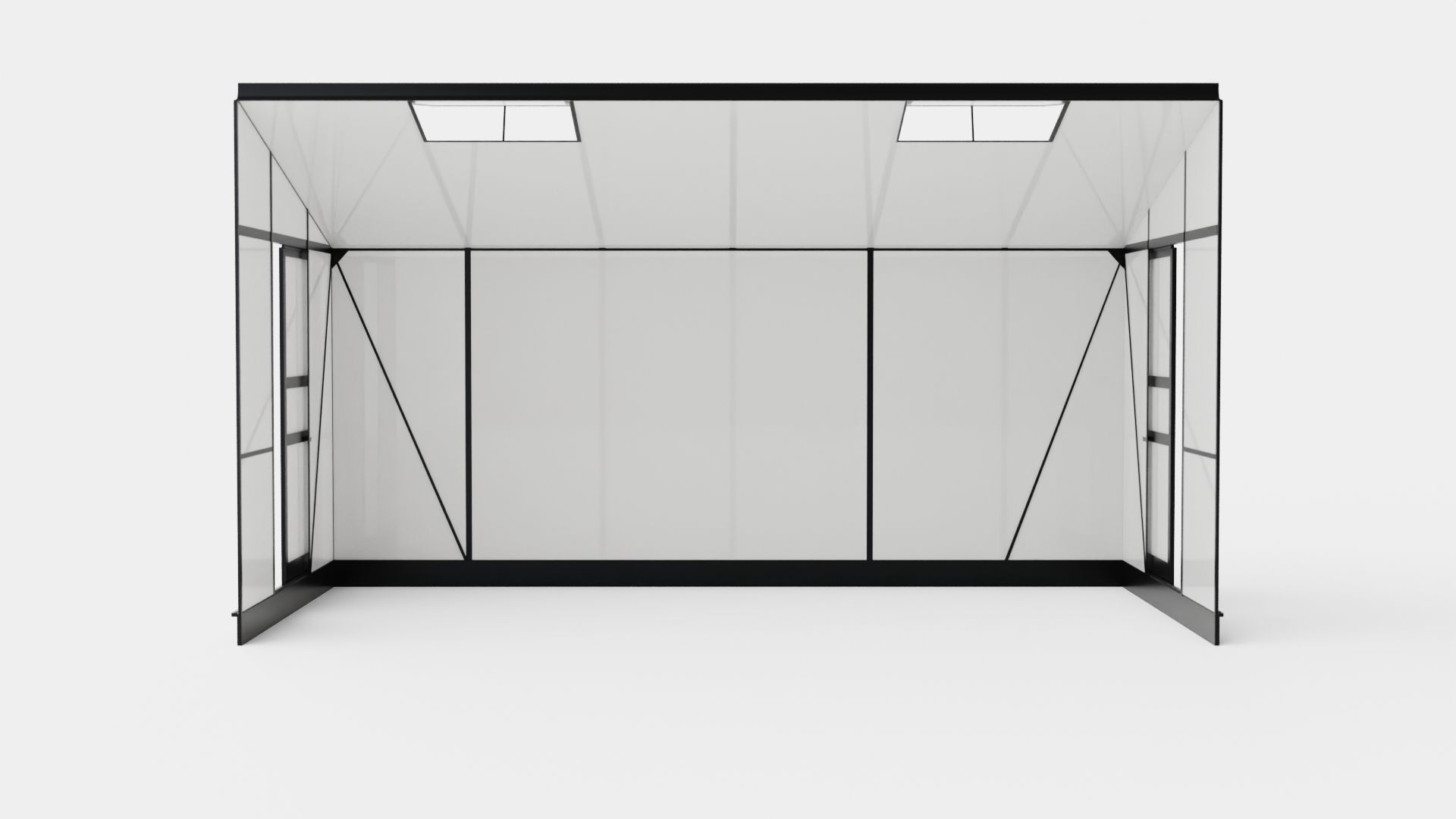 Greenhouse Ida 7800 Poly Black Low-poly 3D model_4