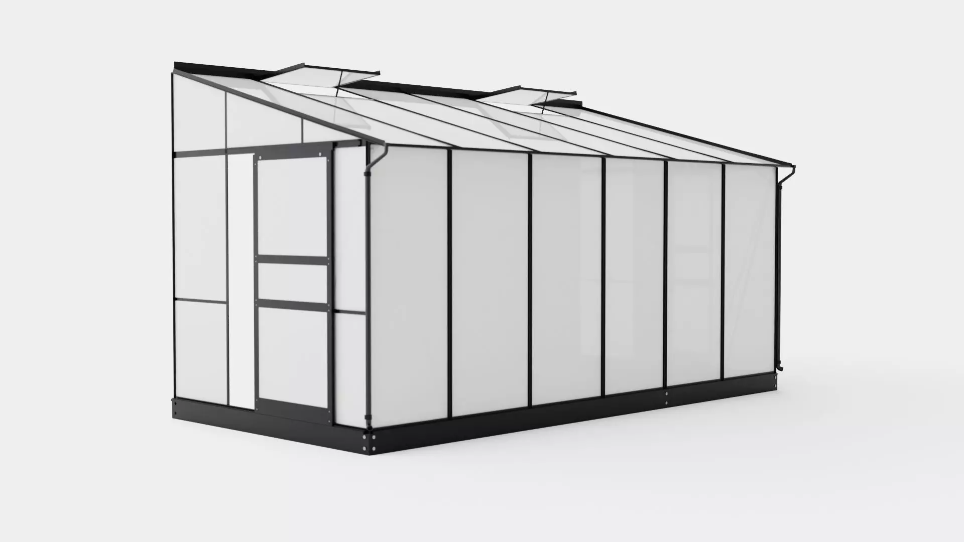 Greenhouse Ida 7800 Poly Black Low-poly 3D model_0