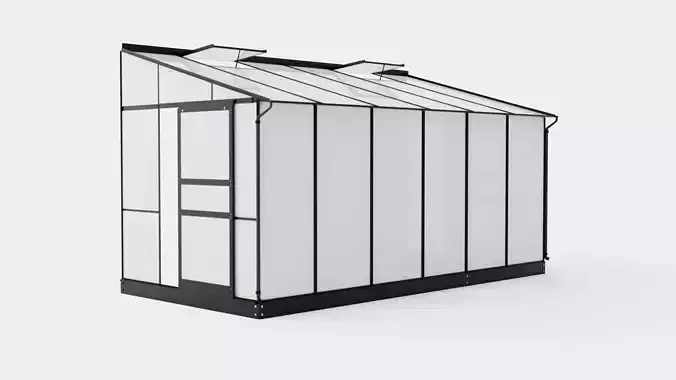 Greenhouse Ida 7800 Poly Black Low-poly 3D model Greenhouse Ida 7800 Poly Black Low-poly 3D model
