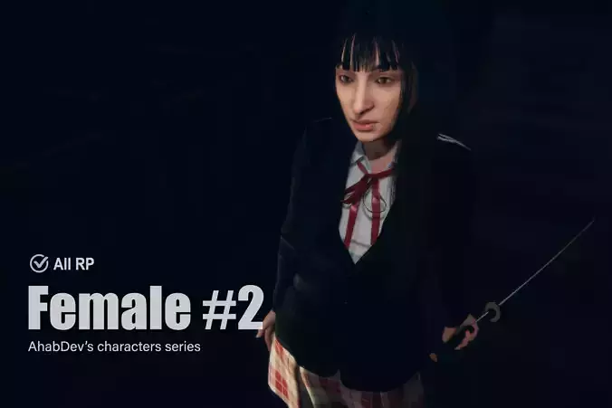 AhabDev Characters Female n2 Low-poly 3D model AhabDev Characters Female n2 Low-poly 3D model