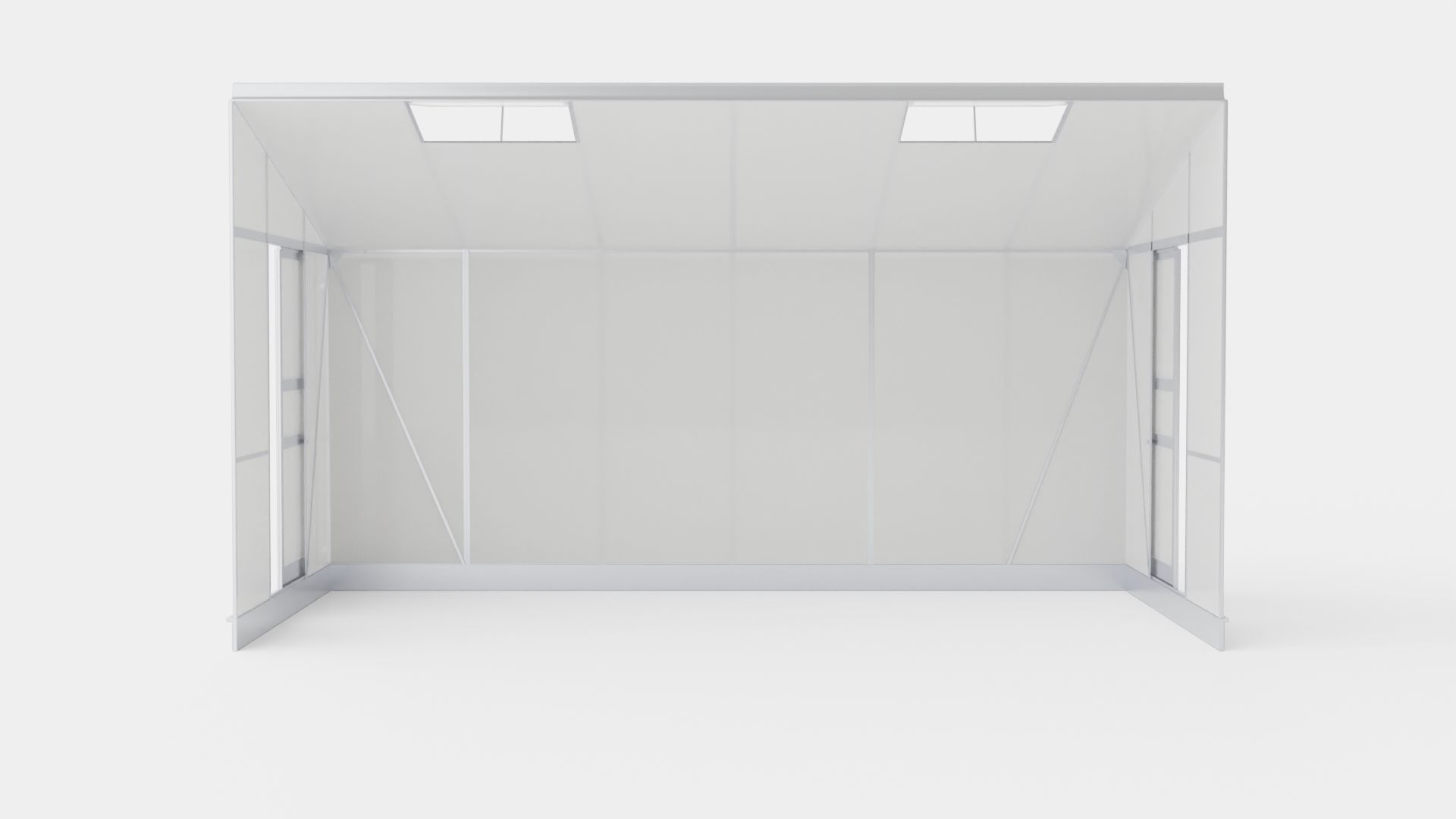 Greenhouse Ida 7800 Glass ALU Low-poly 3D model_4