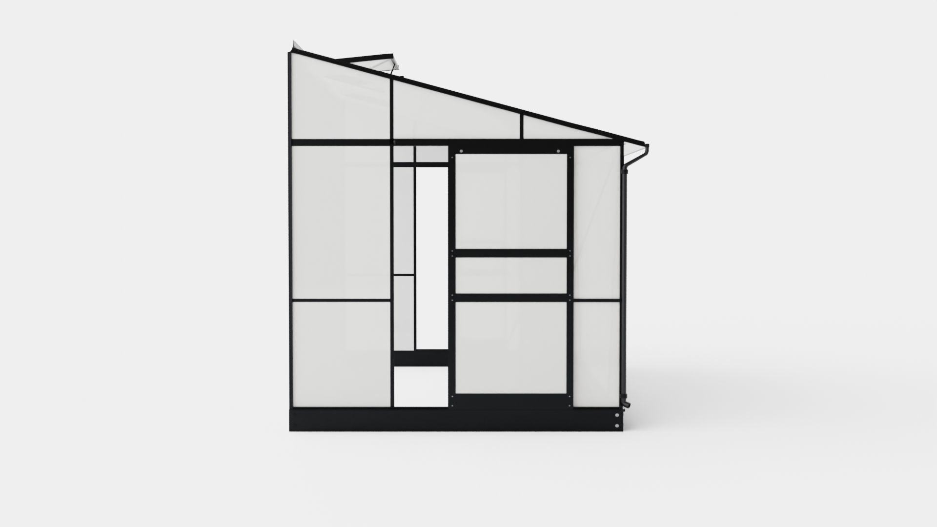 Greenhouse Ida 6500 Poly Black Low-poly 3D model_2