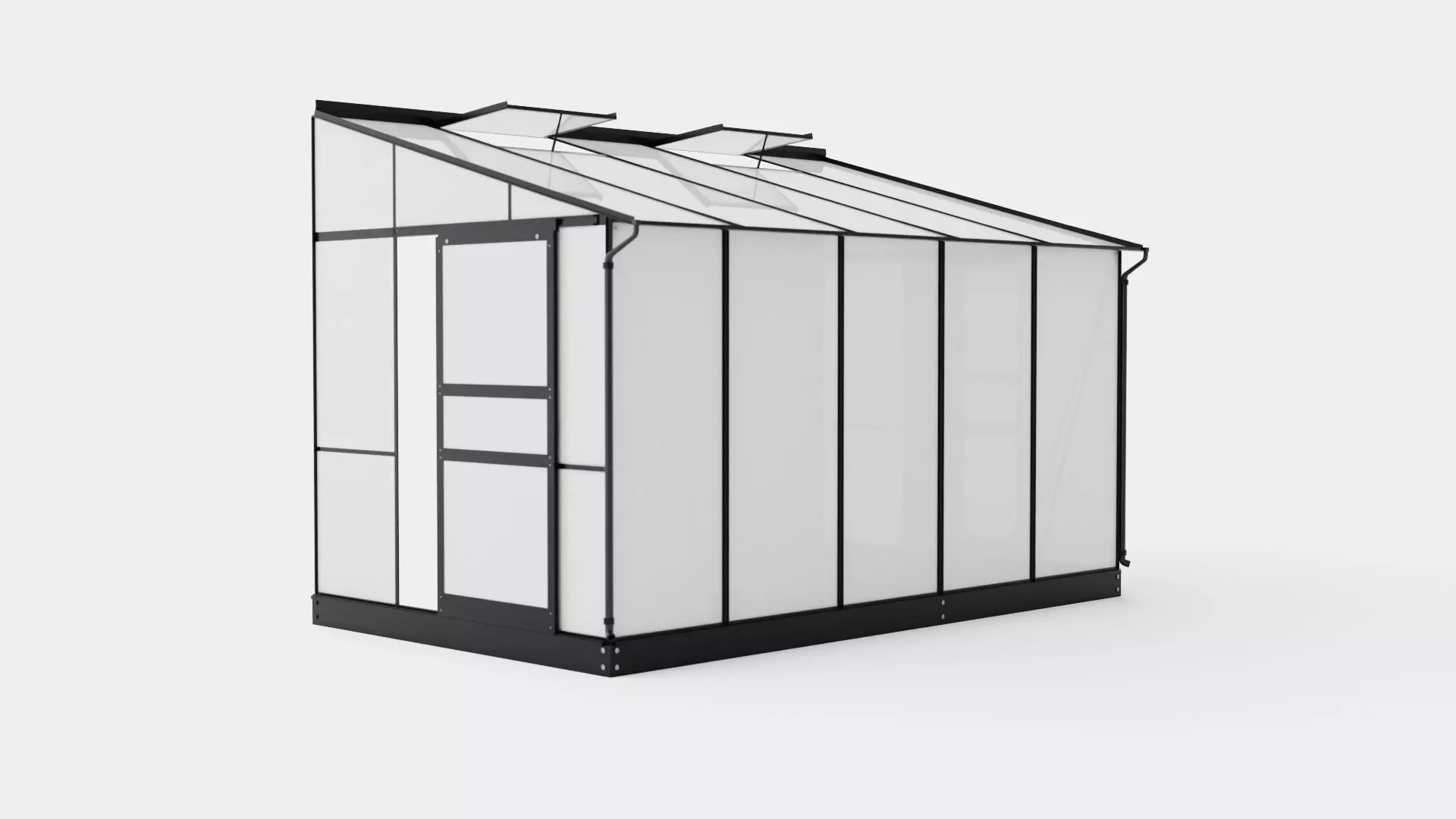 Greenhouse Ida 6500 Poly Black Low-poly 3D model_0
