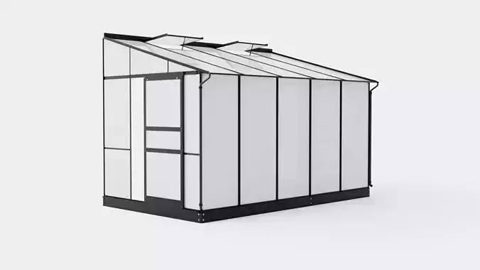 Greenhouse Ida 6500 Poly Black Low-poly 3D model Greenhouse Ida 6500 Poly Black Low-poly 3D model