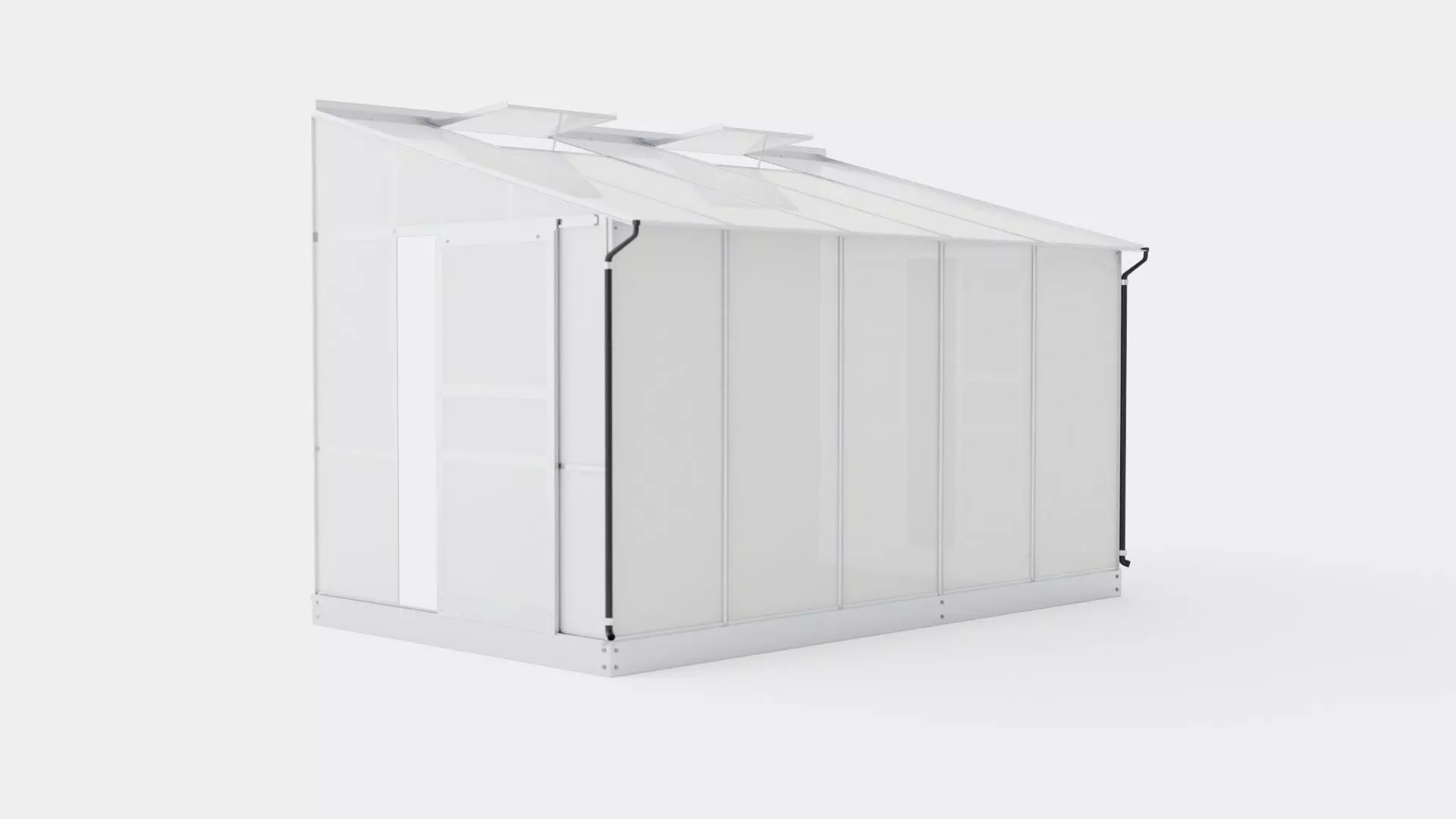 Greenhouse Ida 6500 Glass ALU Low-poly 3D model_0