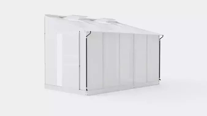 Greenhouse Ida 6500 Glass ALU Low-poly 3D model Greenhouse Ida 6500 Glass ALU Low-poly 3D model