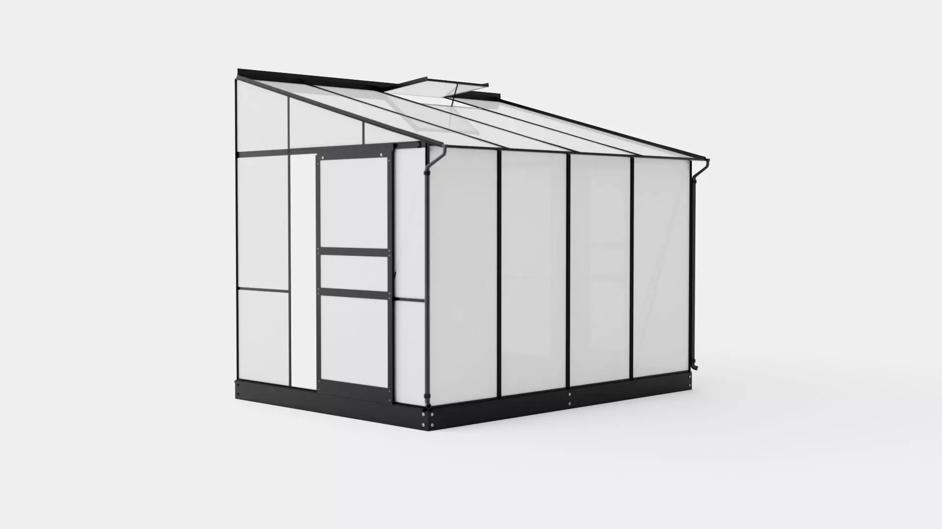Greenhouse Ida 5200 Poly Black Low-poly 3D model_0