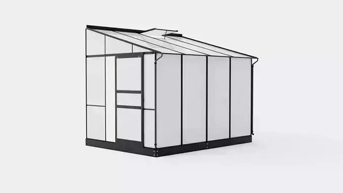 Greenhouse Ida 5200 Poly Black Low-poly 3D model Greenhouse Ida 5200 Poly Black Low-poly 3D model