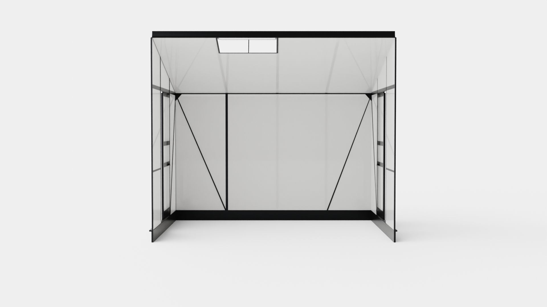 Greenhouse Ida 5200 Poly Black Low-poly 3D model_4