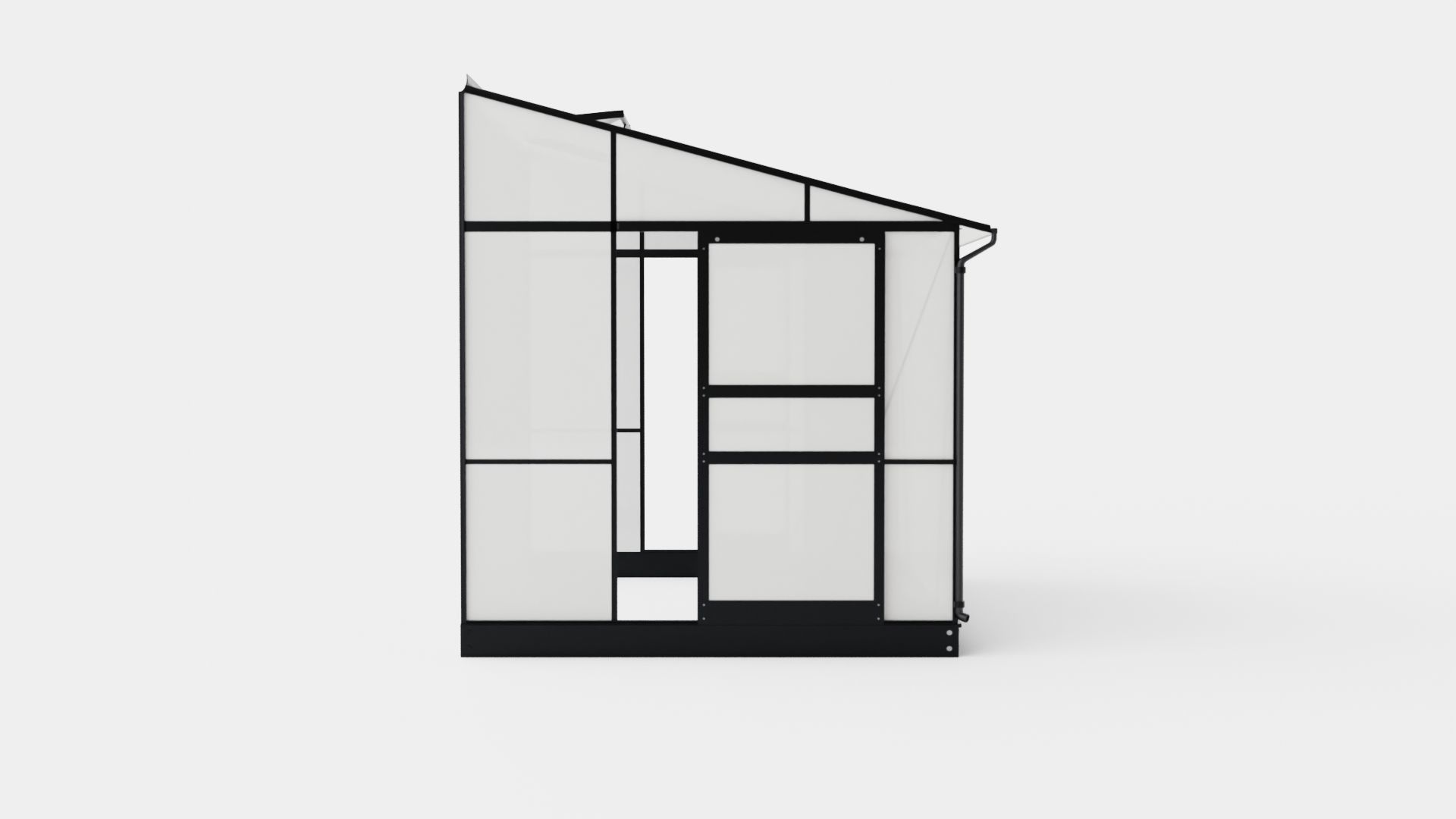 Greenhouse Ida 5200 Poly Black Low-poly 3D model_2