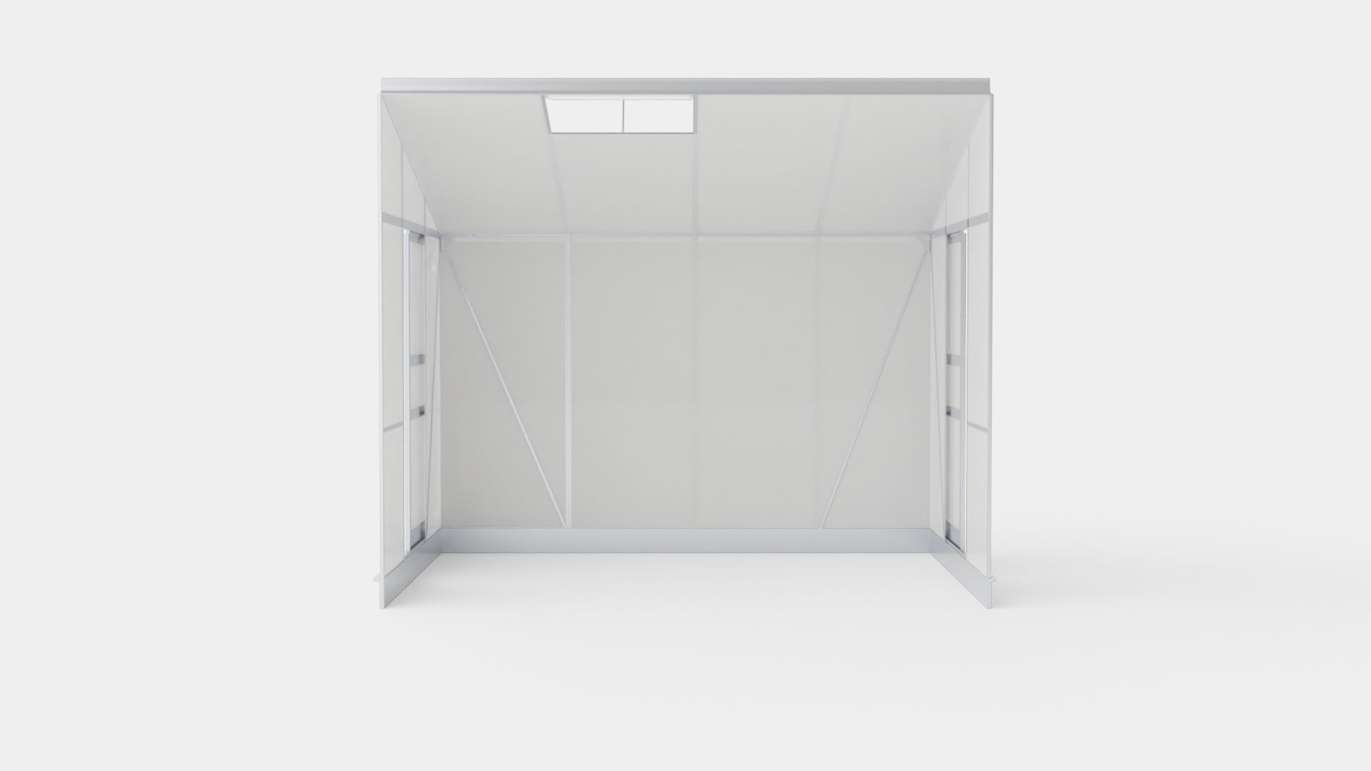 Greenhouse Ida 5200 Glass ALU Low-poly 3D model_4
