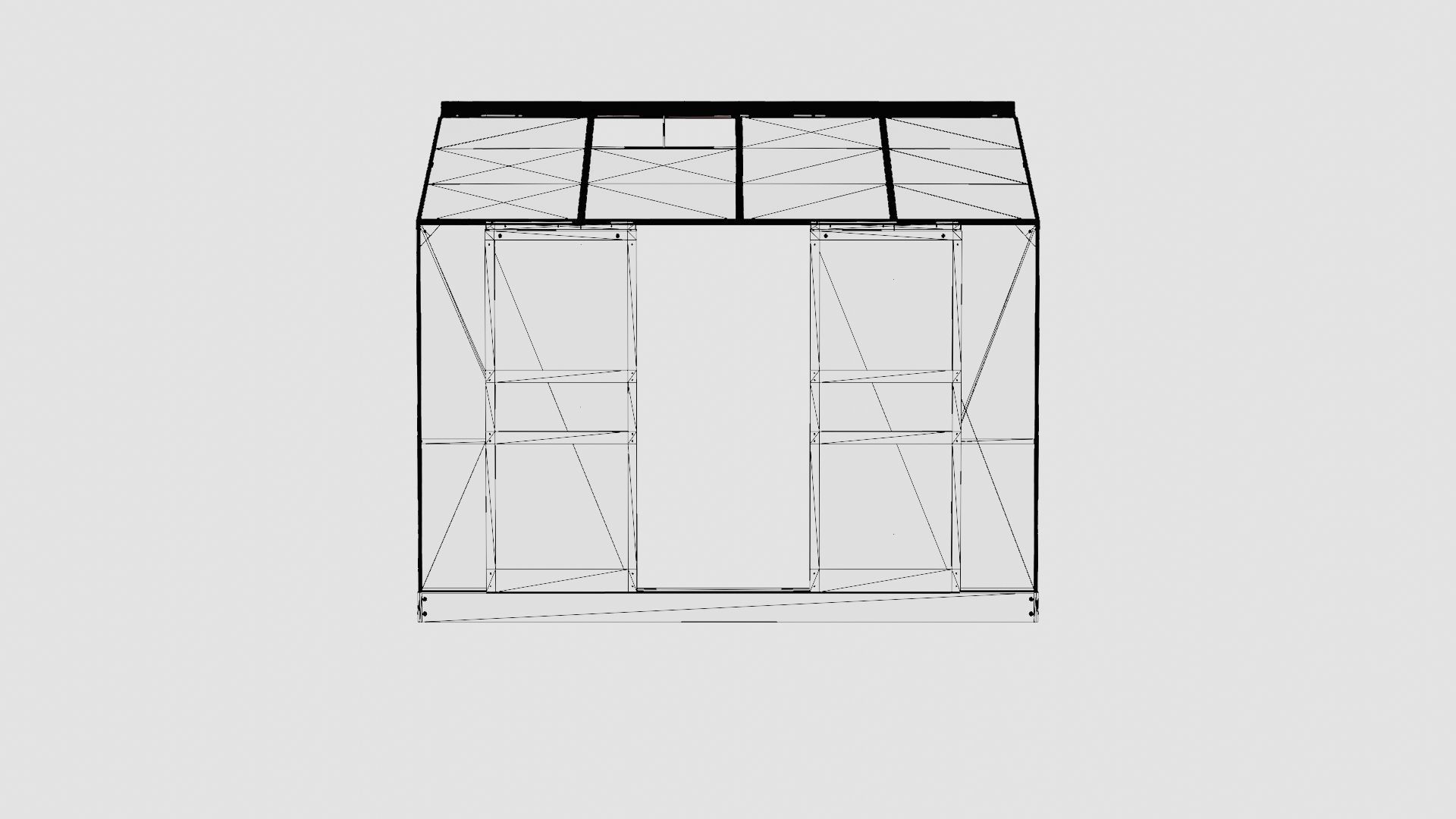 Greenhouse Ida 3300 Poly Green Low-poly 3D model_6