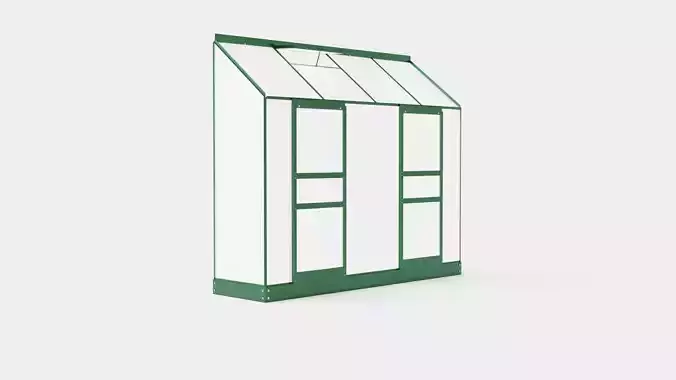 Greenhouse Ida 3300 Poly Green Low-poly 3D model Greenhouse Ida 3300 Poly Green Low-poly 3D model