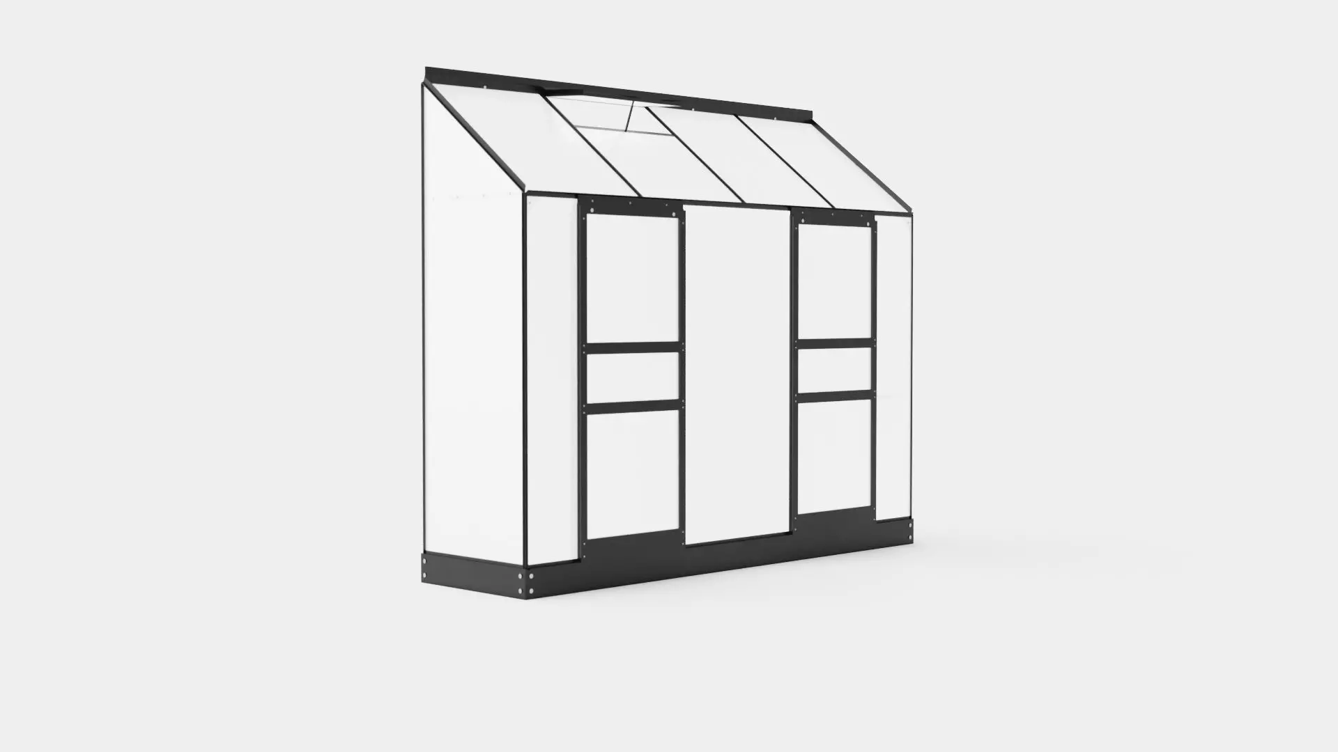 Greenhouse Ida 3300 Poly Black Low-poly 3D model_0