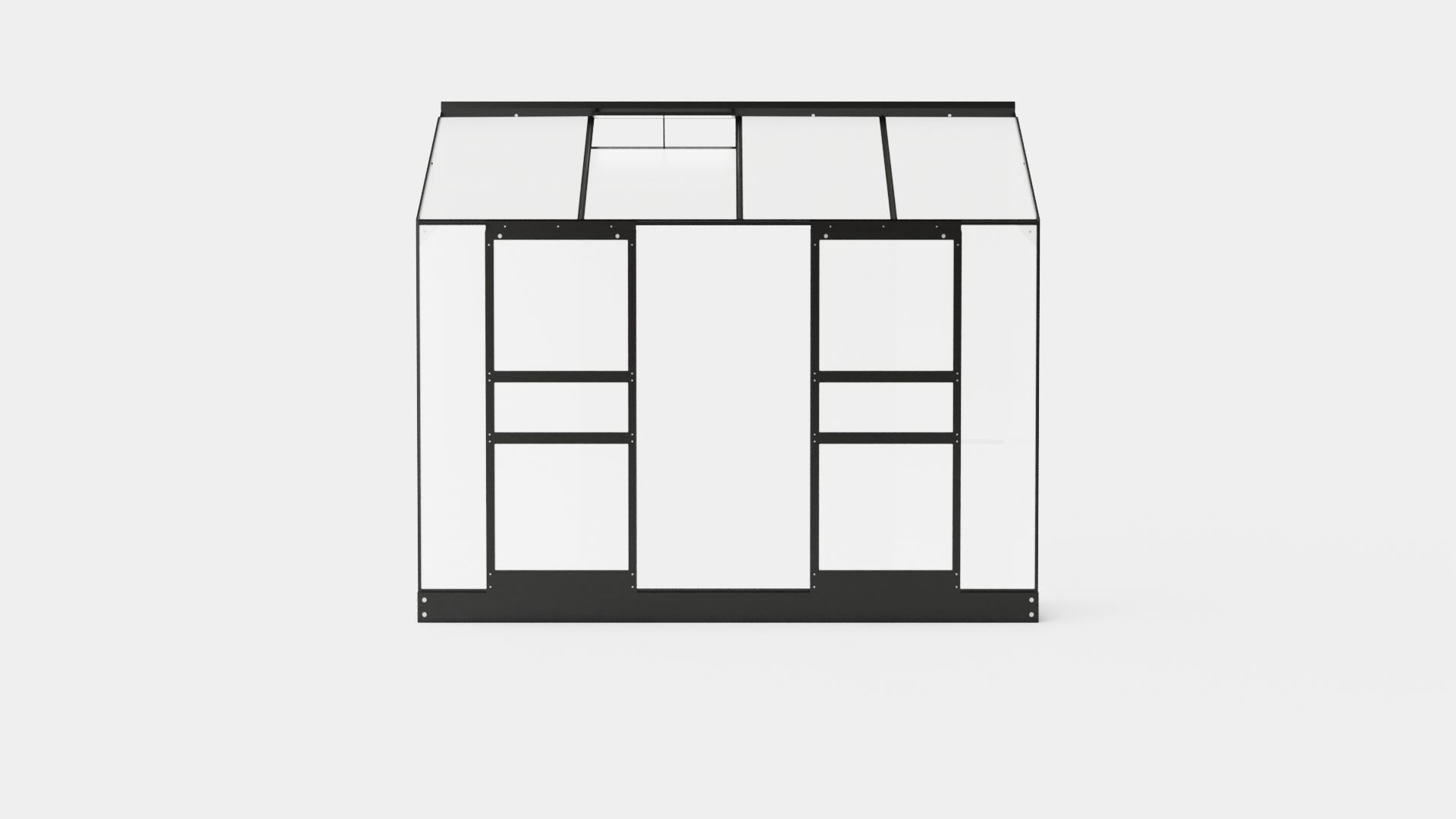 Greenhouse Ida 3300 Poly Black Low-poly 3D model_1