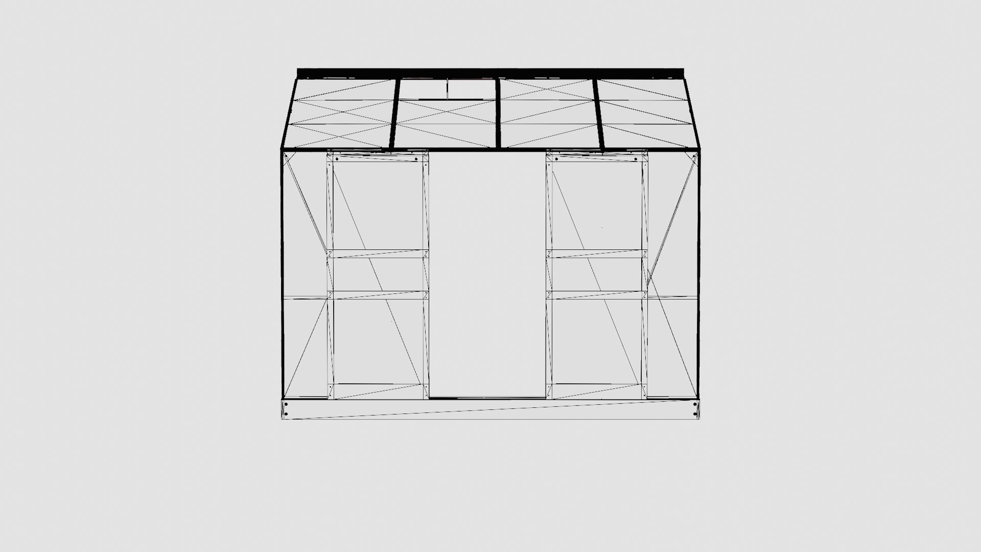 Greenhouse Ida 3300 Poly ALU Low-poly 3D model_6