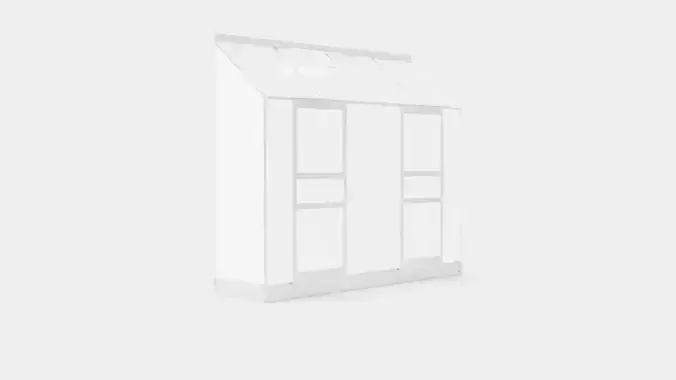 Greenhouse Ida 3300 Poly ALU Low-poly 3D model Greenhouse Ida 3300 Poly ALU Low-poly 3D model