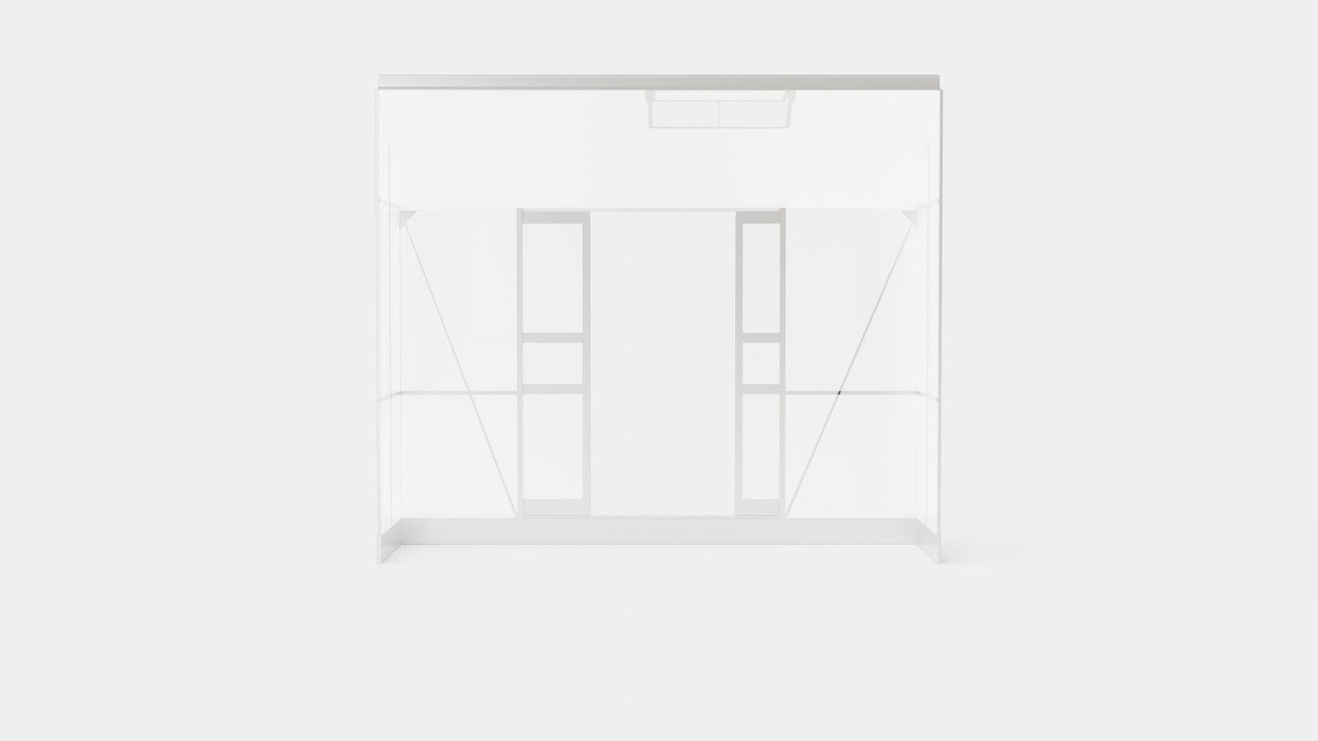 Greenhouse Ida 3300 Poly ALU Low-poly 3D model_4